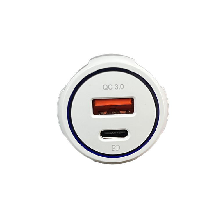 شارژر فندکی ۱۸ وات اورجینال | فست شارژ دو پورت USB-C و تایپ سی