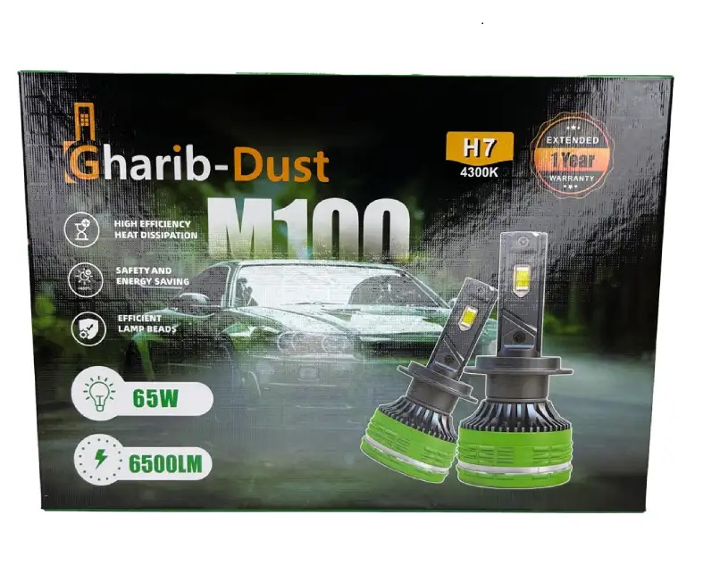 هدلایت  افتابی پایه H7غریب‌دوست (مدل M100)؛۶۵ وات پادشاهِ نور در هوای بارانی 💡🌧️
