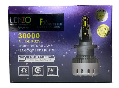 هدلایت لنزو مدل F20 | پایه H7 | توان 30 وات (بسته 2 عددی)